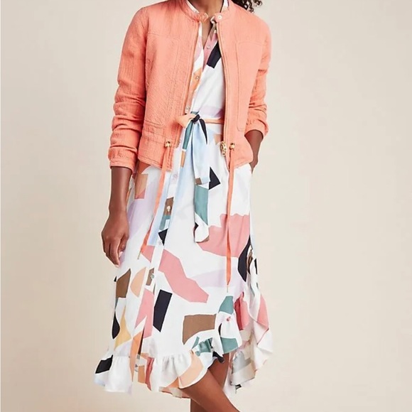 Anthropologie Joyce Textured Moto Cotton Jacket size xs - Picture 3 of 13